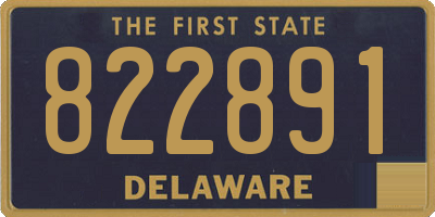 DE license plate 822891