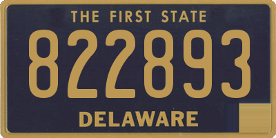 DE license plate 822893