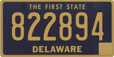DE license plate 822894