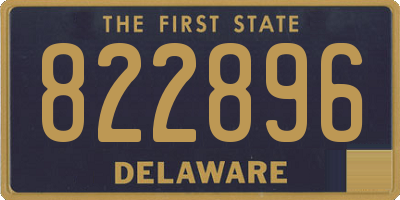 DE license plate 822896