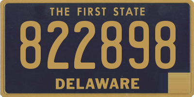 DE license plate 822898