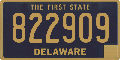 DE license plate 822909