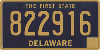 DE license plate 822916