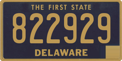 DE license plate 822929