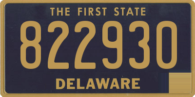DE license plate 822930