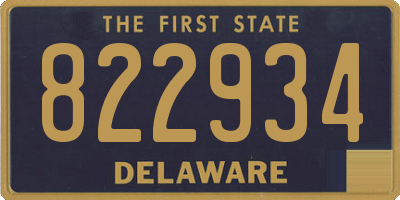 DE license plate 822934