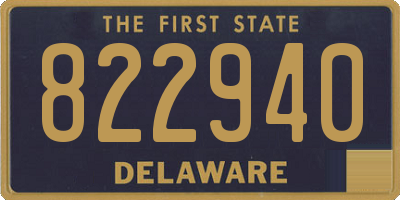 DE license plate 822940