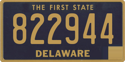 DE license plate 822944