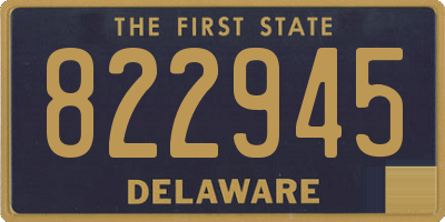 DE license plate 822945