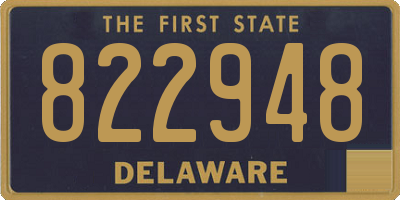 DE license plate 822948