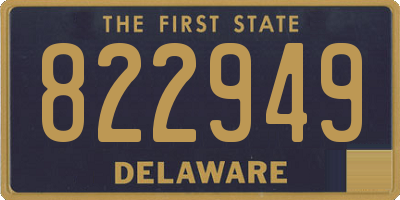 DE license plate 822949