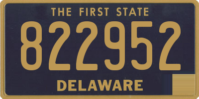 DE license plate 822952