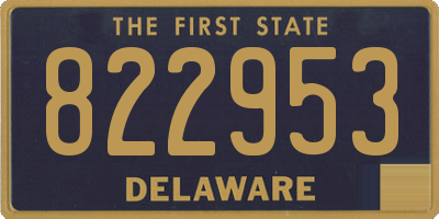 DE license plate 822953