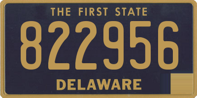 DE license plate 822956