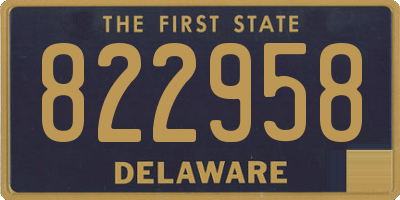 DE license plate 822958