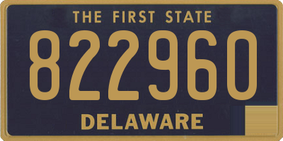 DE license plate 822960
