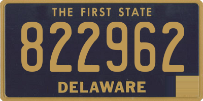 DE license plate 822962