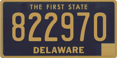 DE license plate 822970