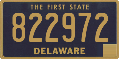 DE license plate 822972