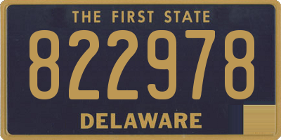 DE license plate 822978