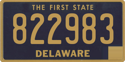 DE license plate 822983