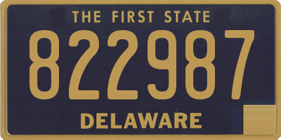 DE license plate 822987