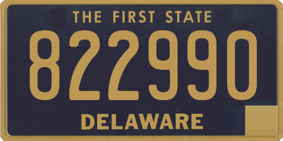 DE license plate 822990