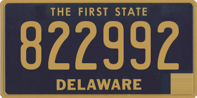 DE license plate 822992