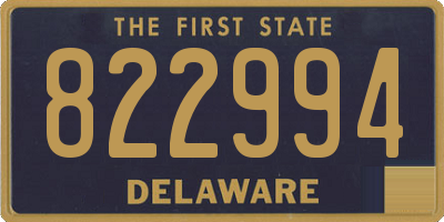 DE license plate 822994