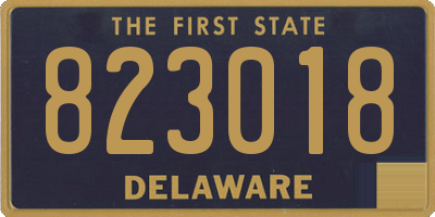 DE license plate 823018