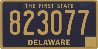 DE license plate 823077