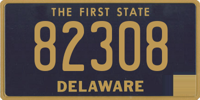 DE license plate 82308