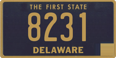 DE license plate 8231