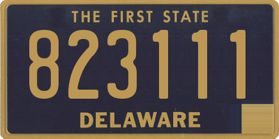 DE license plate 823111