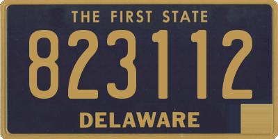 DE license plate 823112