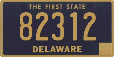 DE license plate 82312