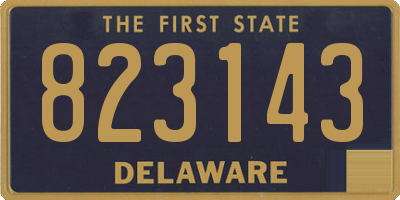 DE license plate 823143