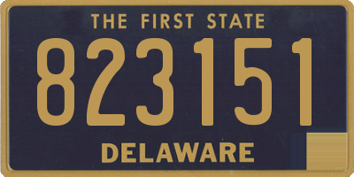 DE license plate 823151