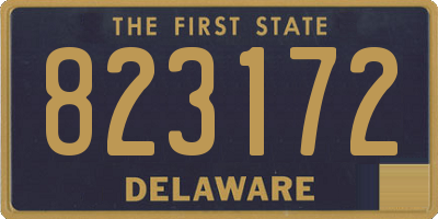 DE license plate 823172