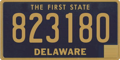 DE license plate 823180