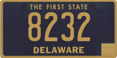 DE license plate 8232