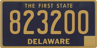 DE license plate 823200