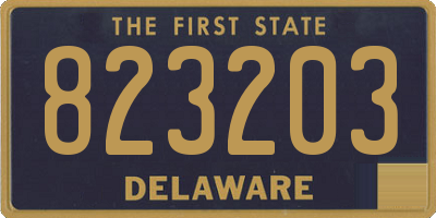DE license plate 823203