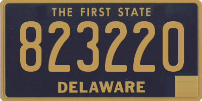 DE license plate 823220