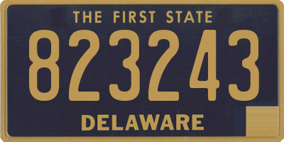 DE license plate 823243
