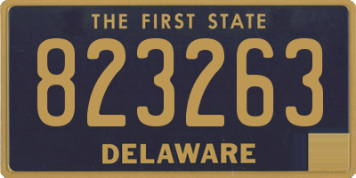 DE license plate 823263