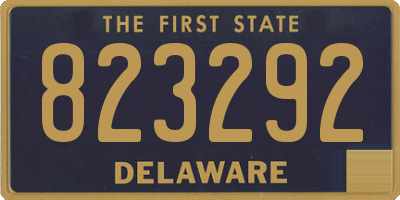 DE license plate 823292