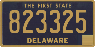 DE license plate 823325