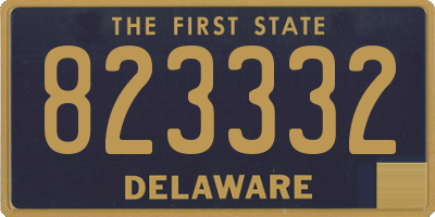 DE license plate 823332