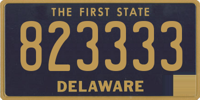 DE license plate 823333